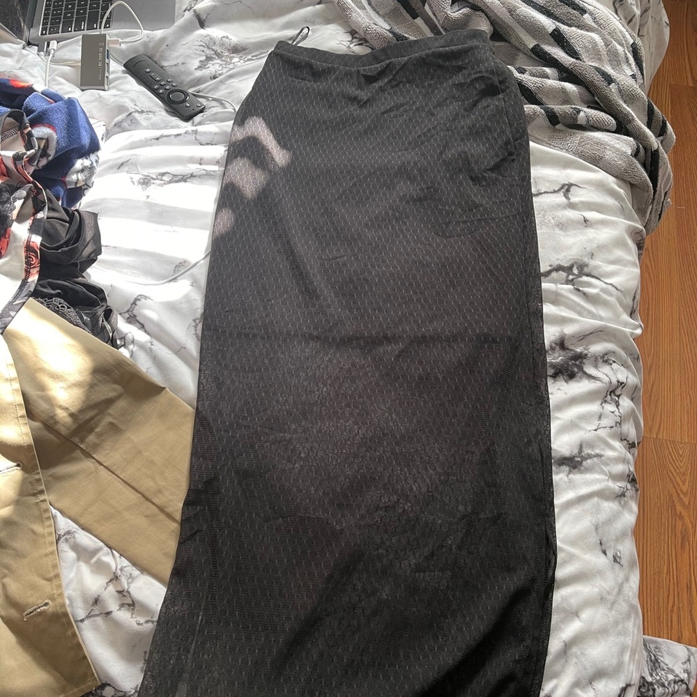 black mesh maki skirt